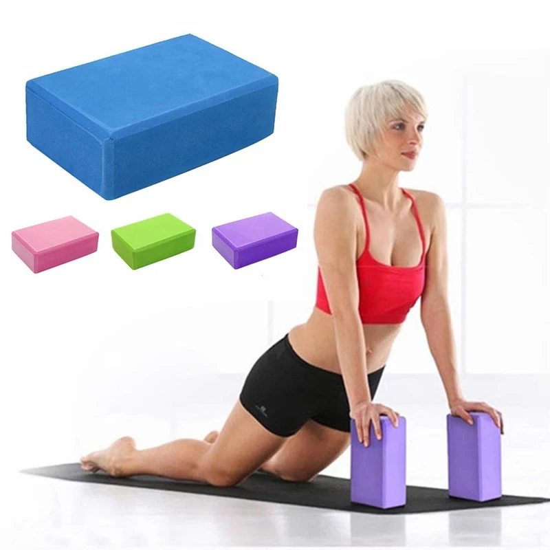 

1Pc Yoga Block EVA Fitness Dance Anti-Pressure Exercise Assisted Yoga Brick Foam High Density Leg Press Foams Bricks