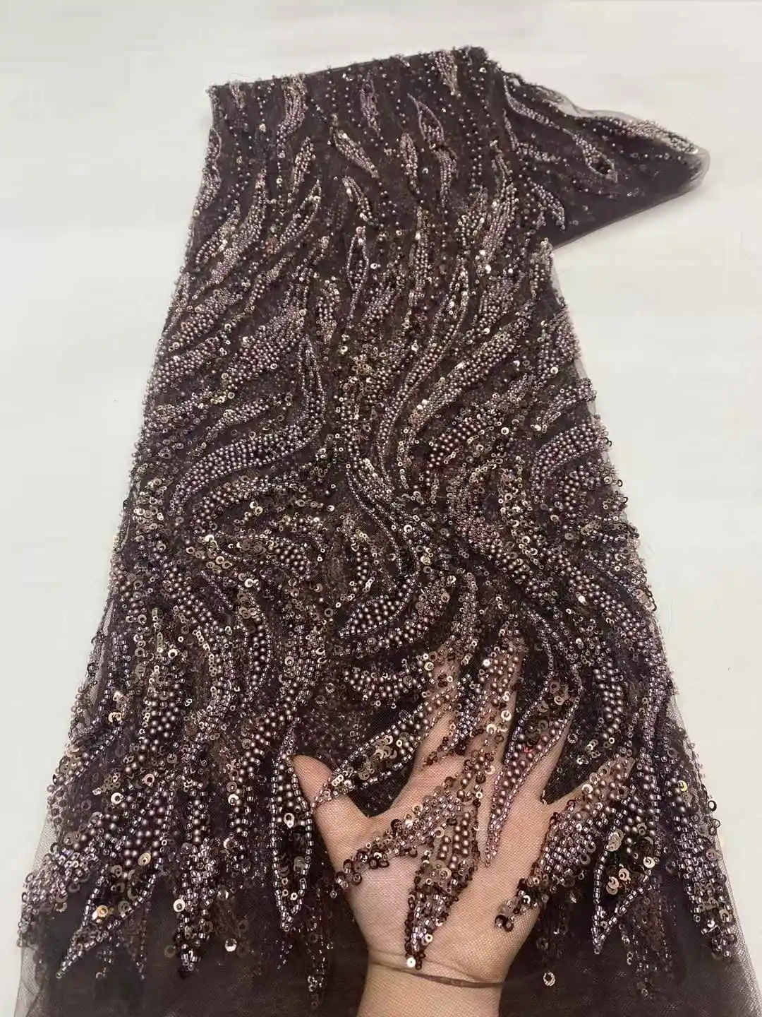 الأحمر الأفريقي شبكة نسيج الدانتيل النيجيري الخرز أقمشة الدانتيل 2025 جودة عالية نيجيريا فساتين الدانتيل للنساء حفل زفاف الخياطة