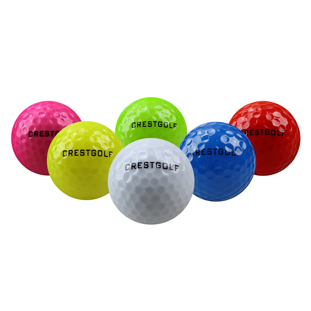 CRESTGOLF-Bola de luz nocturna de Golf, alta elasticidad, Led, Flash siempre brillante, Bola de Juego de práctica, 6 colores por juego