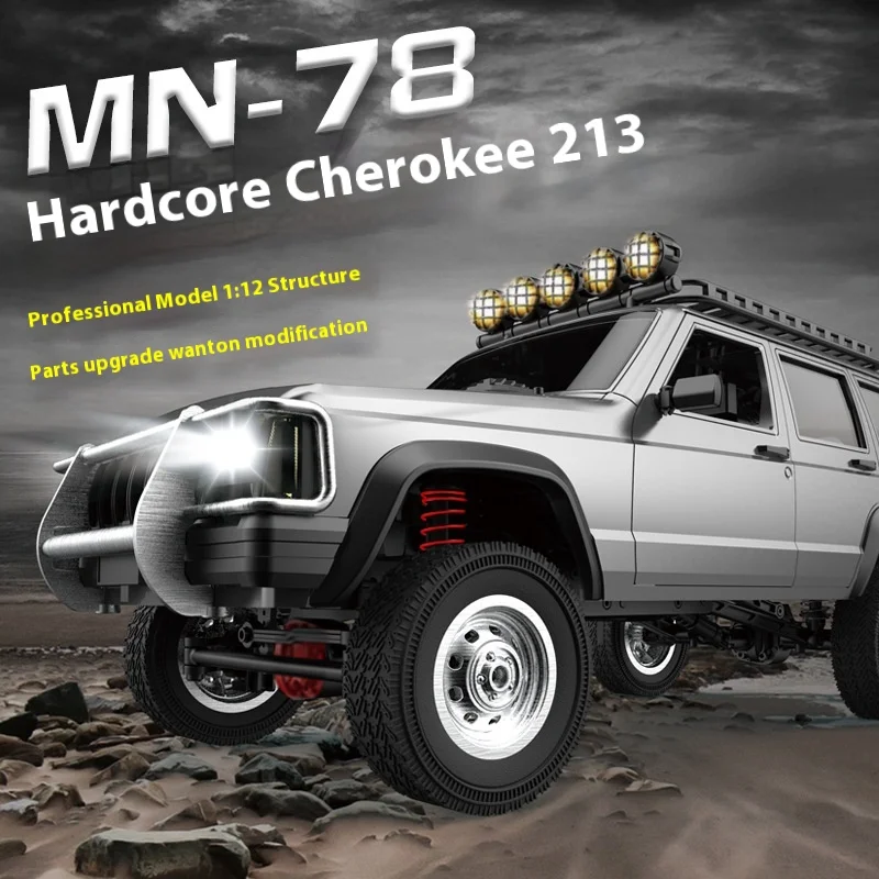 MN78 Cherokee Full-Size 1:12 Four-Wheel Drive 2.4g Long Battery Life Alloy High-Speed Remote Control Car Model Children\'S Toys