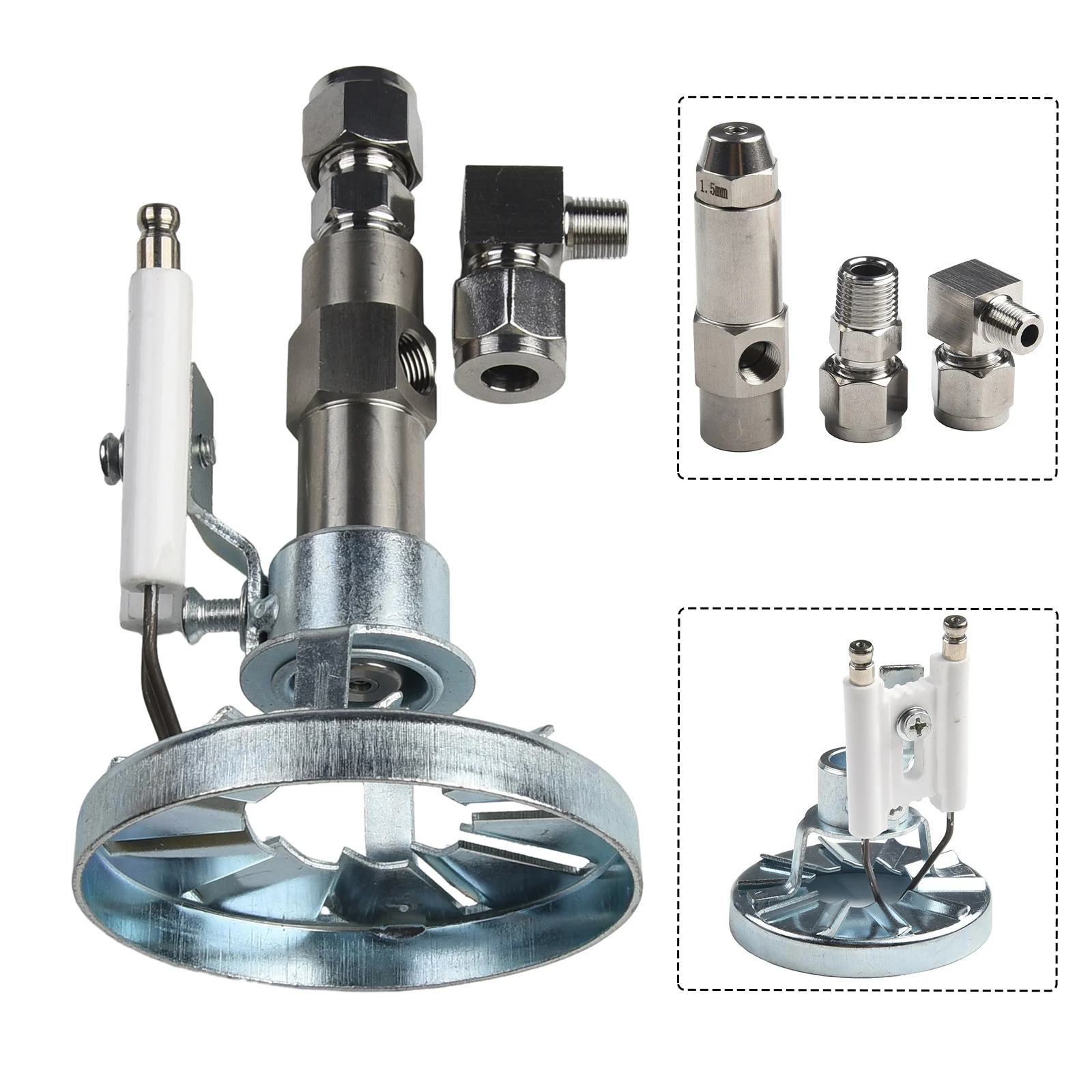 Heavy Fuel Oil Burner Nozzle for Industrial Heating with for droplet Atomization and Air Pressure Regulation Features