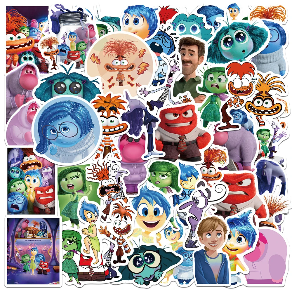 10/30/50pcs Disney Cartoon Movie Inside Out Stickers for Kids Toys DIY Laptop Notebook Phone Car Suitcase Waterproof Sticker