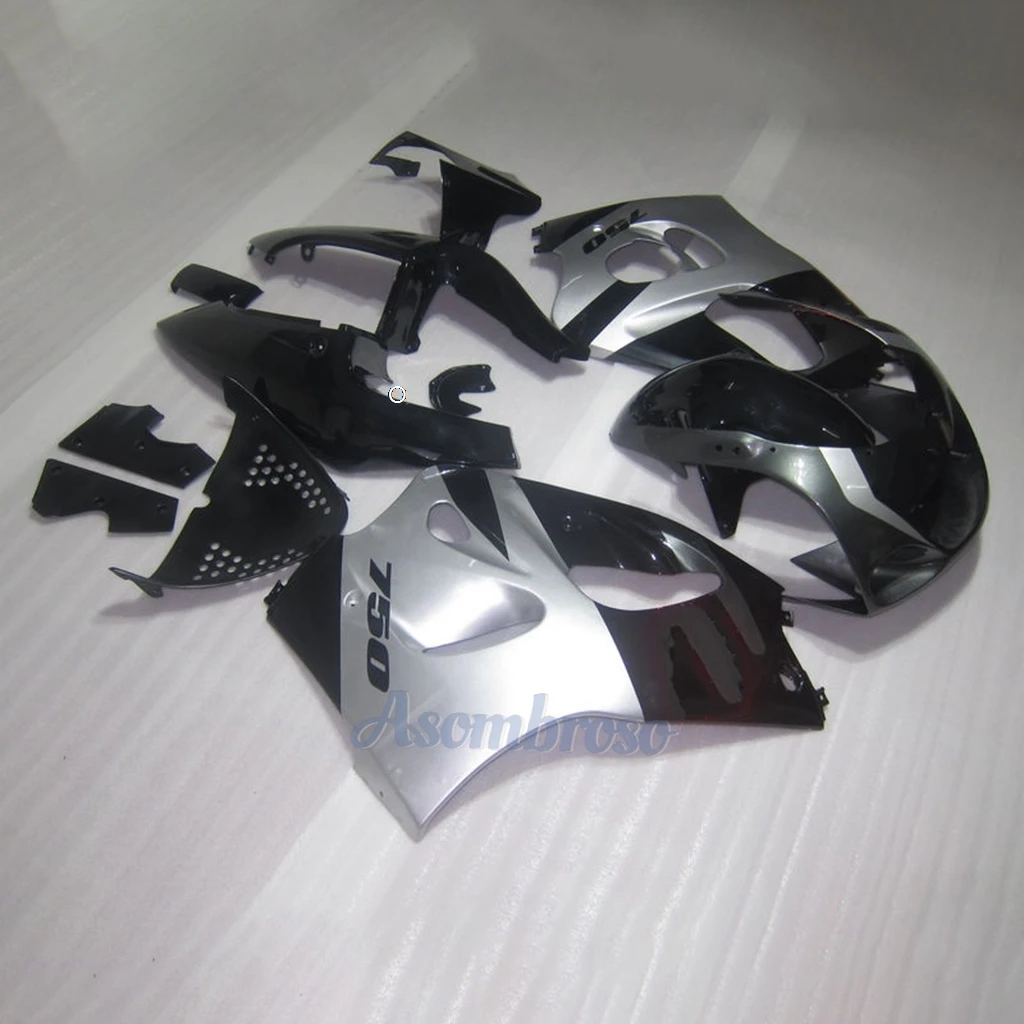 Fairing Set For Suzuki GSX-R600 1996-1999 GSXR750 ABS Bodywork Silver Black Shell