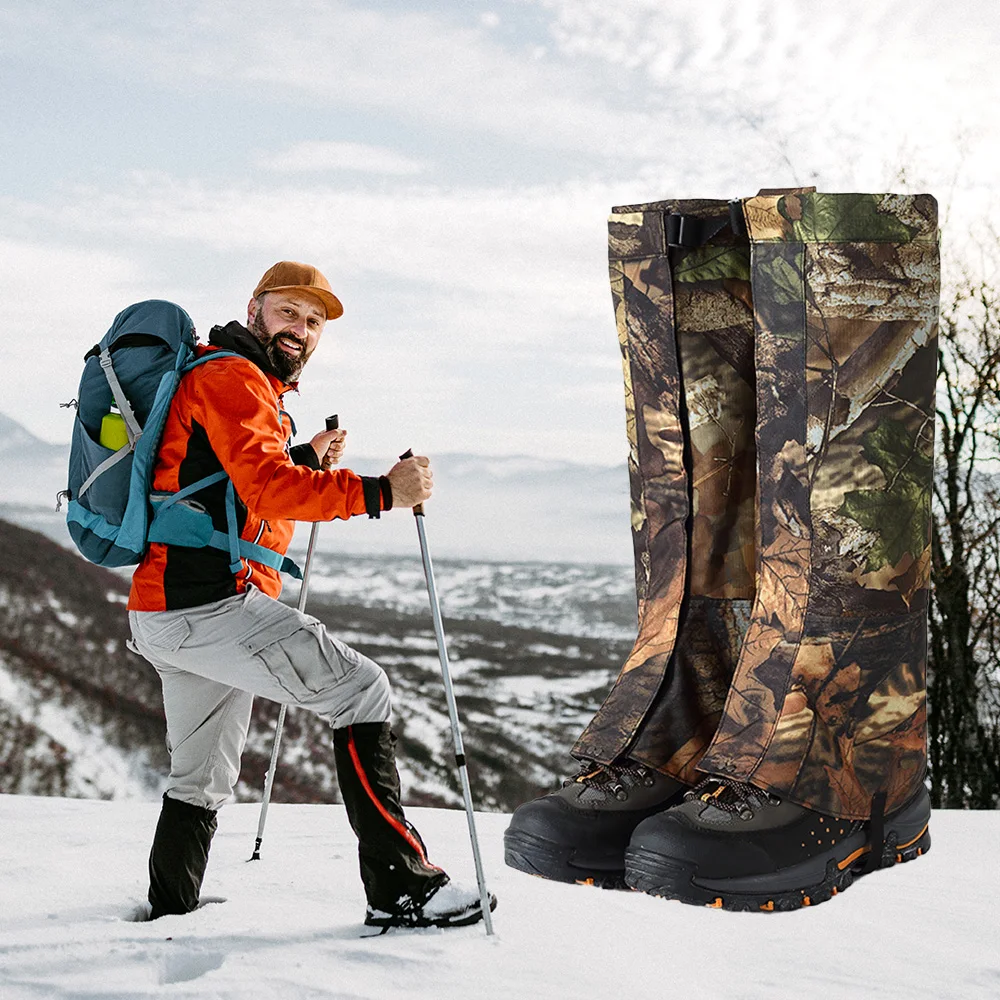 Hunting Leg Gaiters Waterproof Hiking Boot Gaiters Breathable Snow Gaiter for Hiking Hunting Outdoor Climbing Skiing Backpacking