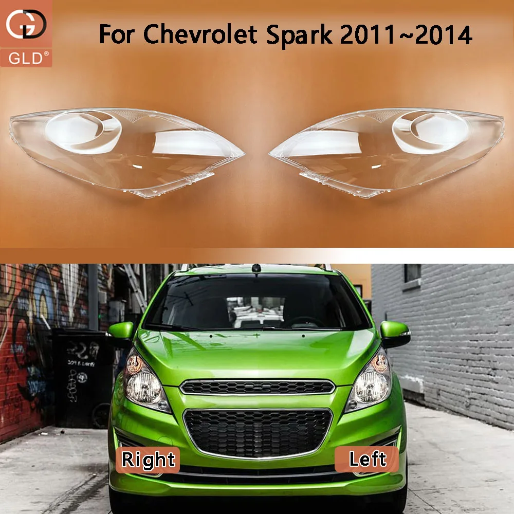 Headlamp Cover Transparent Lamp Shade For Chevrolet Spark 2011 2012 2013 2014 Shell Lens Plexiglass Replace Original Lampshade