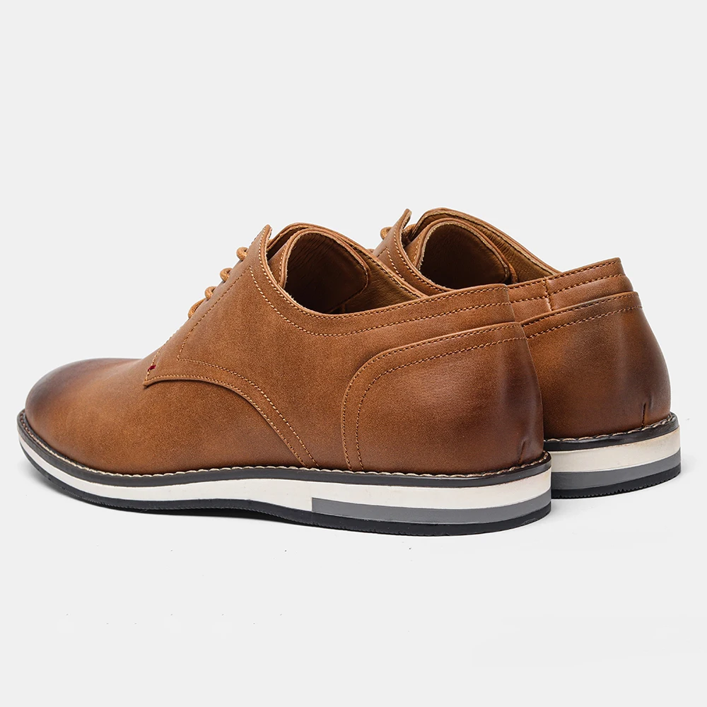 Herren-Freizeitschuhe, Alltagsschuhe für Herren, Alltagsschuhe, Herrenschuhe im Low-Top-Stil, Gummisohle, Schnürung, Mandelform. – Detail 10