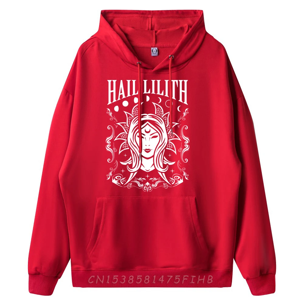 Dark Demon Occult Hail Lilith and Full Moon Cycle Fashion Hoodies Men Youth Brand Clothing Printing