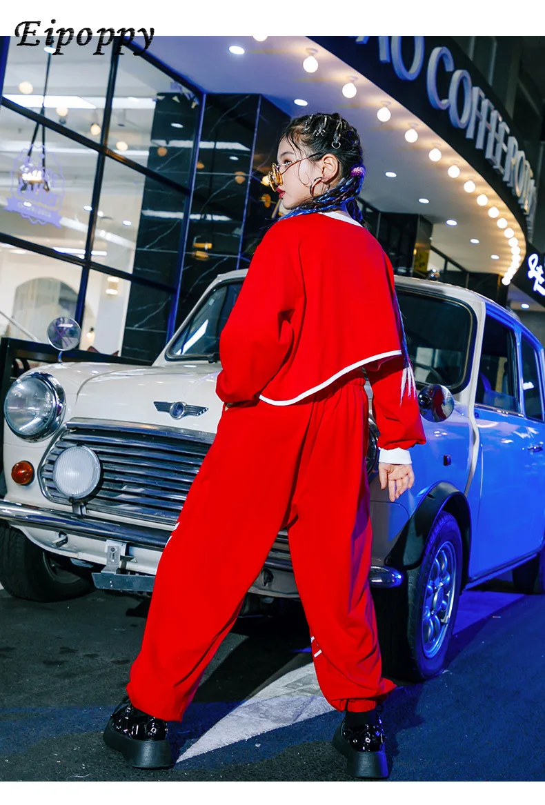 Детская Одежда для танцев, одежда для тренировок и выступлений, модный крутой костюм для джазовых танцев для девочек