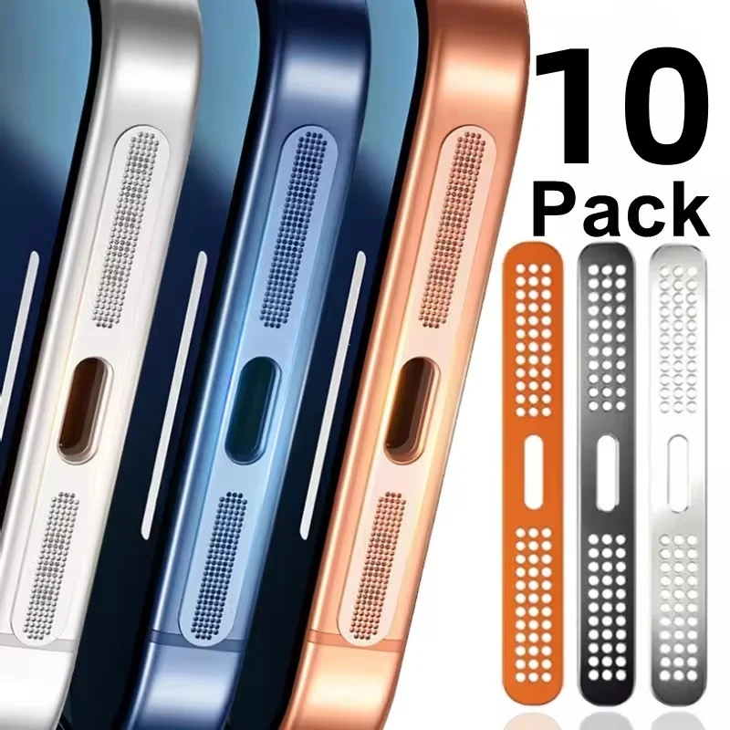 

1-10 шт. металлическая пылезащитная сетчатая наклейка для iPhone 17 Pro Max 17Pro, отверстие для наушников, защита от пыли, сетка, клейкая металлическая крышка