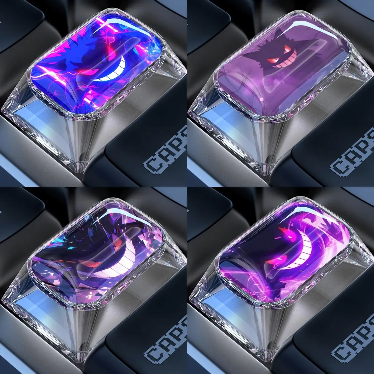 

Высококачественная милая эпоксидная кейкап-клавиша Gengar (Покемон) для механической клавиатуры, мультяшный дизайн, подарок