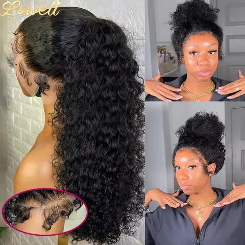 200 Density Water Wave Lace Front Wig 4x4 5x5 Lace Closure Wig 13x4 13x6 hd Lace Frontal 360 Curly Human Hair Wigs for Women