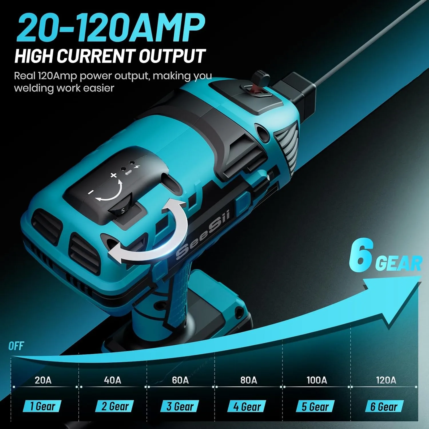 ماكينة لحام كهربائي SEESII أداة لحام محمولة ماكينة لحام القوس الرقمية 120A معدات لحام منزلية محمولة #5