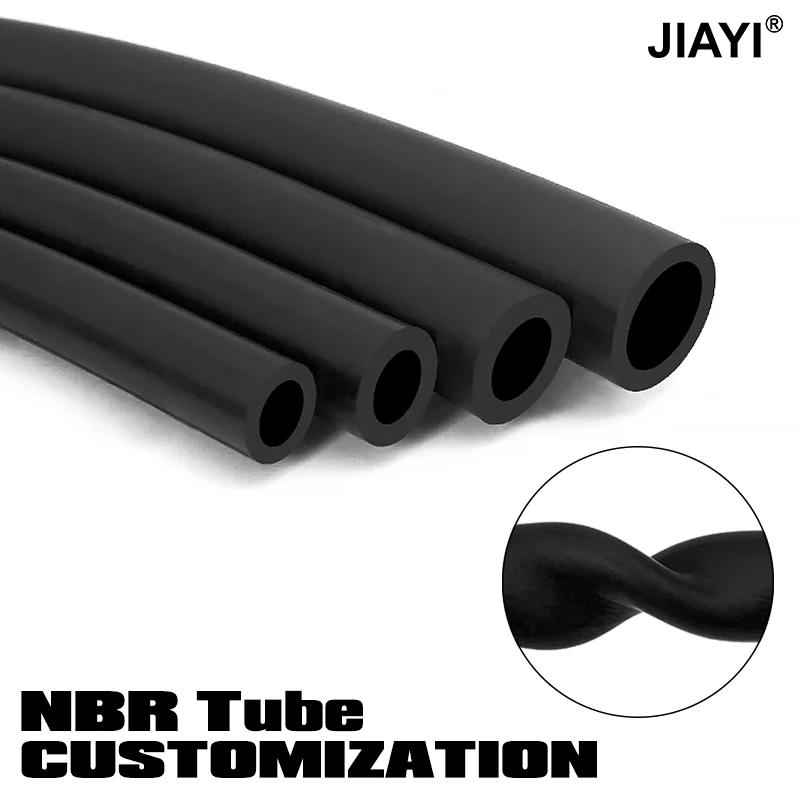 Customised NBR Rubber Tube Black Oil Resistant Rubber Hose Heat Resistance Pipe Casing Diesel Fuel Delivery Oil Tubing