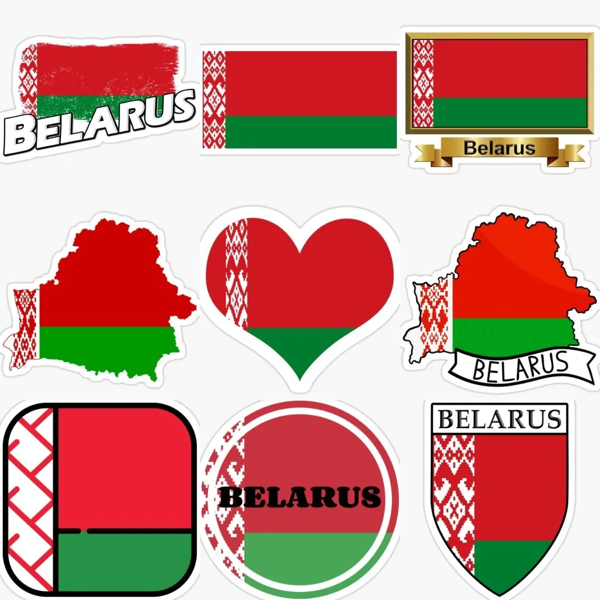 

Belarus Flag Map Badge Stickers Window Laptop Bicycle Motorcycle Helmet Car Truck Wall Room Table Helmet PVC Decal Assecories