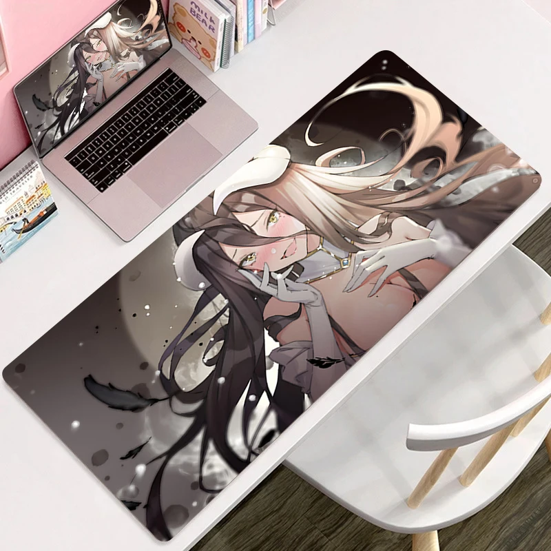 Albedo Overlord Anime Large Mouse Pad Home Decor Laptop Cute Desk Mat Keyboard Accessories Gaming Mousepad PC Gamer Pad for Girl