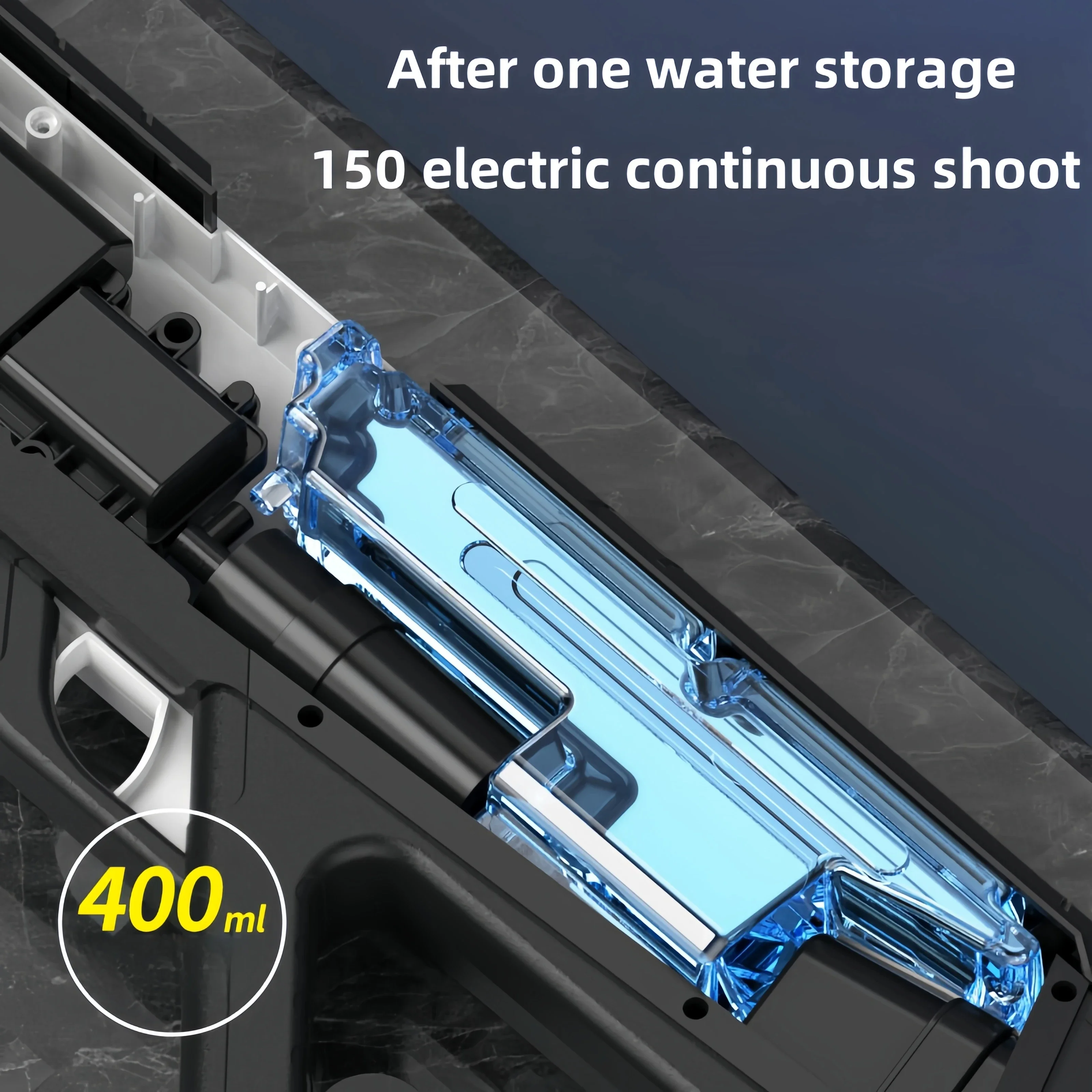 Pistola de agua eléctrica para niños, juguete de pistola de chorro automático continuo, gran capacidad, al aire libre juego de tiro, verano, 2024