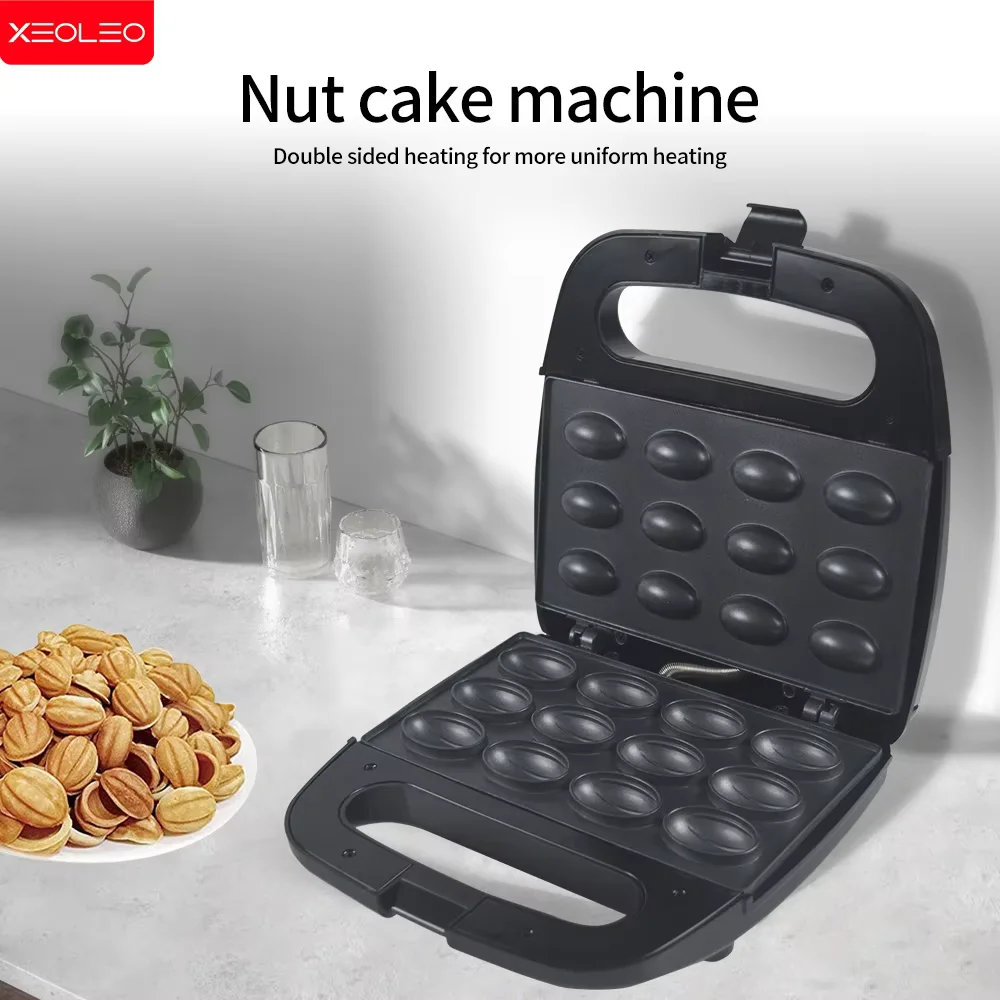 

XEOLEO Electric Walnut Cake Waffle Maker 750W 12 Holes Pastry Nut Waffle Bread Maker Mini Baking Breakfast Machine Kitchen