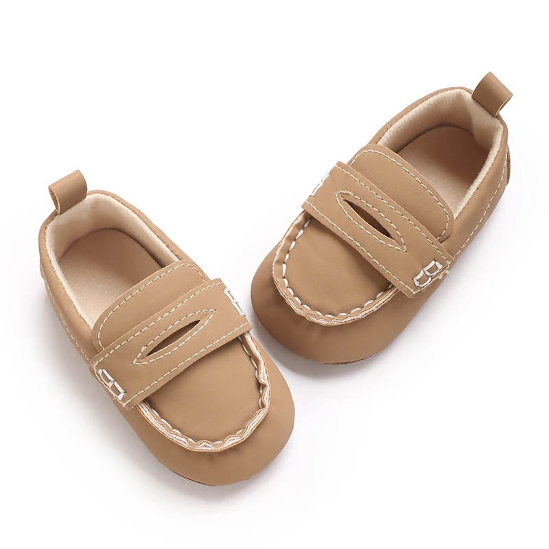 Einfarbige, lässige Baby-Wanderschuhe mit weicher Sohle, geeignet für Säuglinge und Kleinkinder im Alter von 0–1 Jahren, Bohnenschuhe und Vorfußschuhe – Detail 17