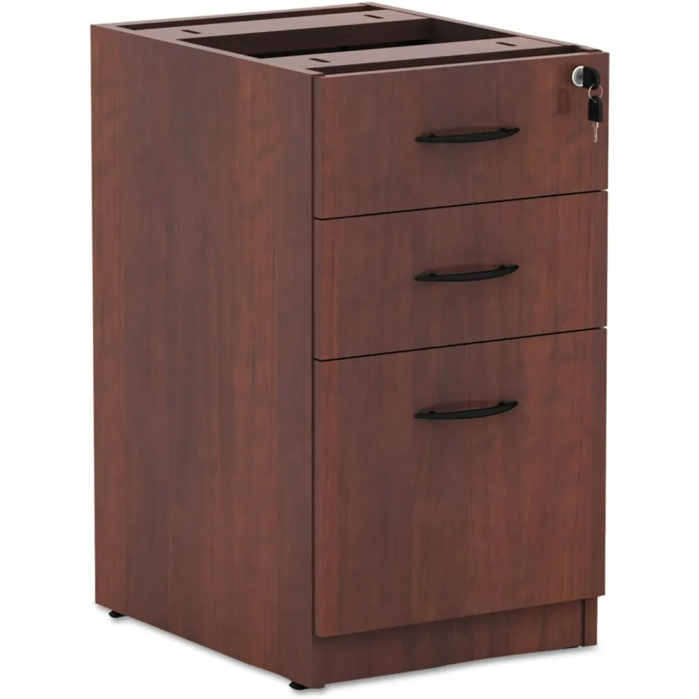 Valencia Series 16 por 22 por 28 pulgadas 2 cajas y 1 cajón para archivos Pedestal completo, cerezo mediano