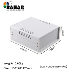 Top-Quality Bahar Enclosure Iron Desk Top Shell with flat Cover Model BDA 40004 iron Metal Enclosures Cases For Power Supply