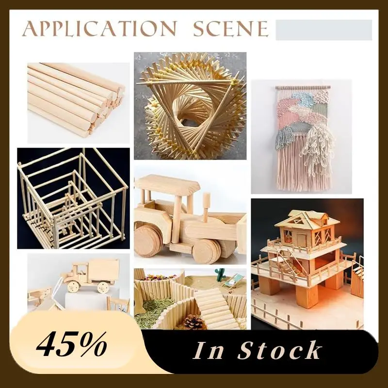 

A78K Новые 42 шт. деревянные дюбели различных размеров, круглые дюбели, набор палочек из бука, незавершенные деревянные палочки из твердой древесины, поделки своими руками