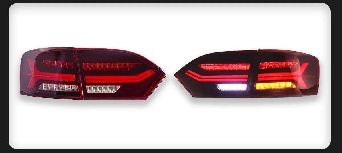 Volledige LED achterlichten voor VW Jetta MK6 2012-2014 achterlichtunit GLI stijl sequentiële signaal startanimatie 2 stuks