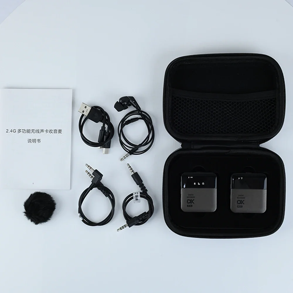 ميكروفون DK MP-3BR Lavalier بتقنية البلوتوث لتقليل الضوضاء الذكي مع إصدار ريفيرب DSP المدمج