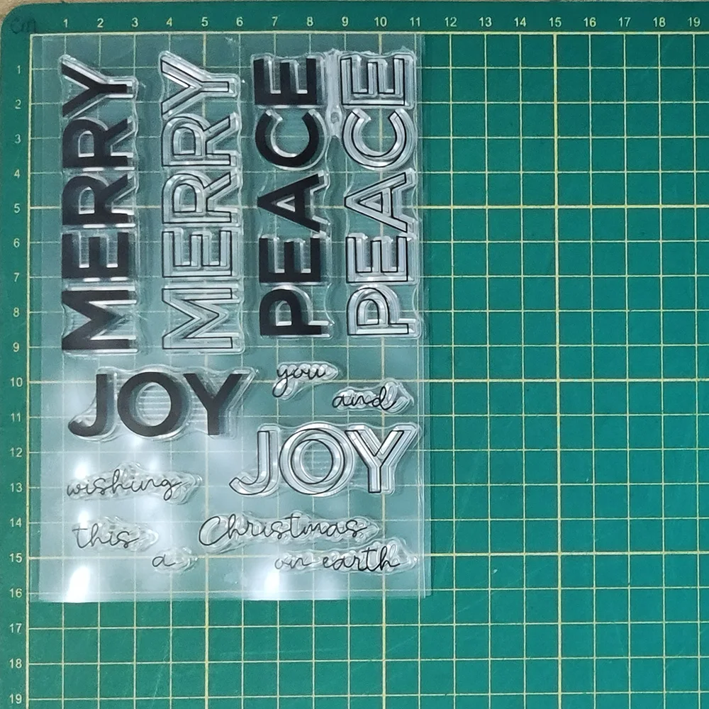 Merry Peace Joy Bold Holidays Clear Stamps for DIY Scrapbooking/Card Making/photo Album Decorative Silicone Seal Crafts New 2024