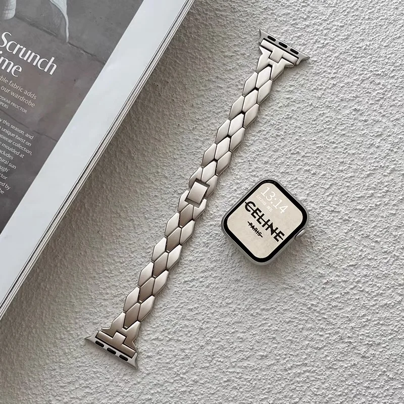 جديد النجوم النساء سوار ل سوار ساعة يد آبل Ultra2 49 مللي متر 38 40 44 42 46 41 45 مللي متر حزام معدني لسلسلة IWatch 10 9 8 7 6 5