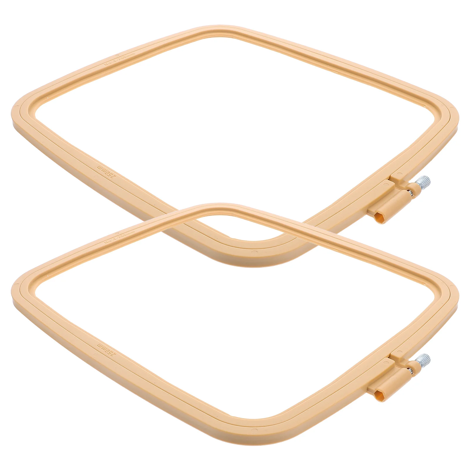 

2pcs Square Plastic Embroidery Hoop Set Lightweight Sturdy Frame For Cross Stitch Hand Embroidery Punch Needle Diy Crafts