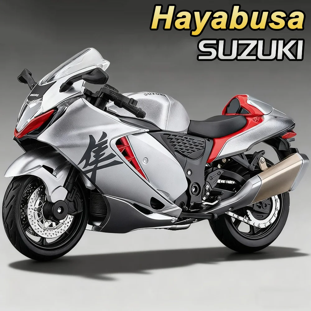 

1:18 Suzuki GSX1000R Hayabusa R1 Honda Fireblade, модели мотоциклов из сплава, литые под давлением автомобильные игрушки, подвеска заднего колеса, украшение для рабочего стола