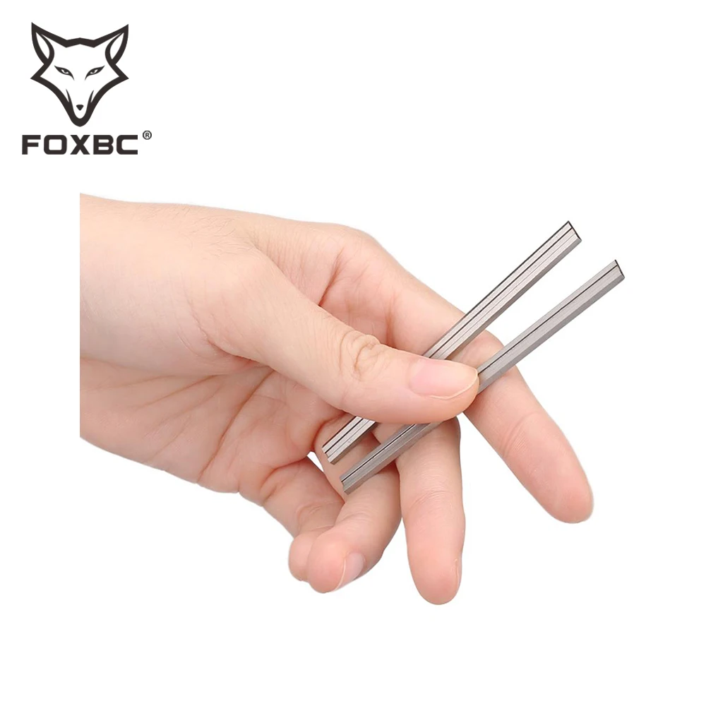 FOXBC 3-1/4 "HSS شفرات المسحاج 82 مللي متر × 5.5 مللي متر × 1.2 مللي متر سكاكين المسوي لـ Metabo Dewalt Makita BOSCH أدوات النجارة الكهربائية 2 قطعة