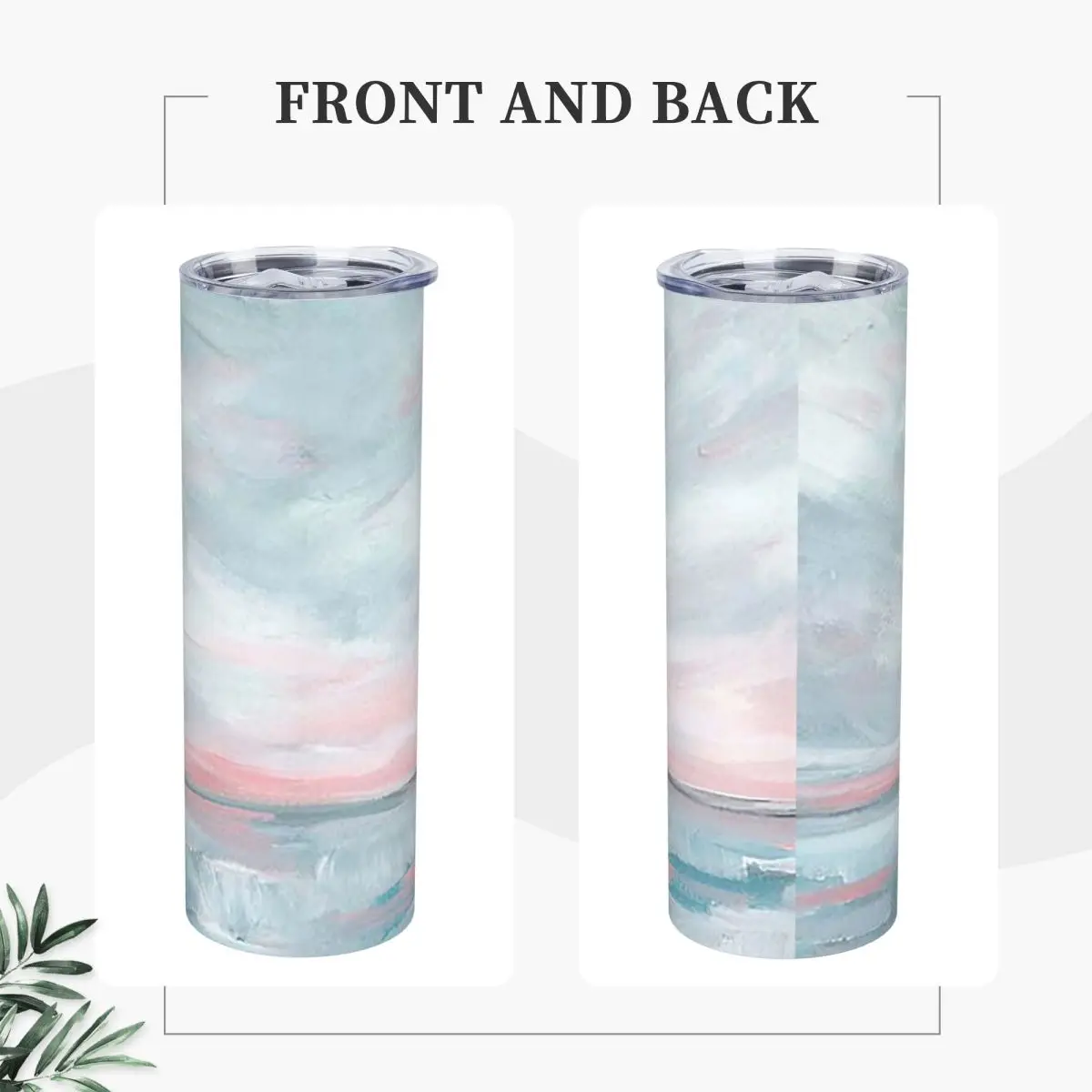 Waves Of Change - Stormy Sea Seasc Stainless Steel Tumbler Vacuum Insulated Mug Thermal Cold Cups Straws With Lid 20oz