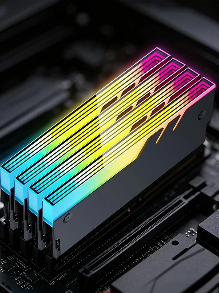 Desktop-Computer-Speicher-Kühlkörper 5V ARGB, Unendlicher Spiegel-Linsen-Neudesign, RAM-Panzerung Aluminiumhülle für DDR3/4/5