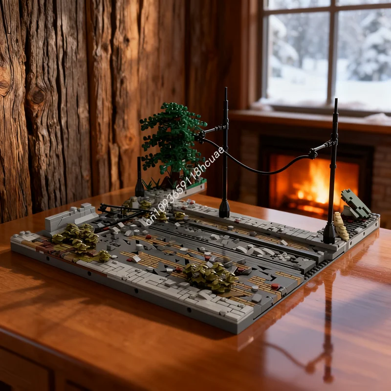 

1534pcs MOC Street Ruined House Modulared Model Building Blocks Christmas Gift Architecture Toys Assemble DIY Education Kids