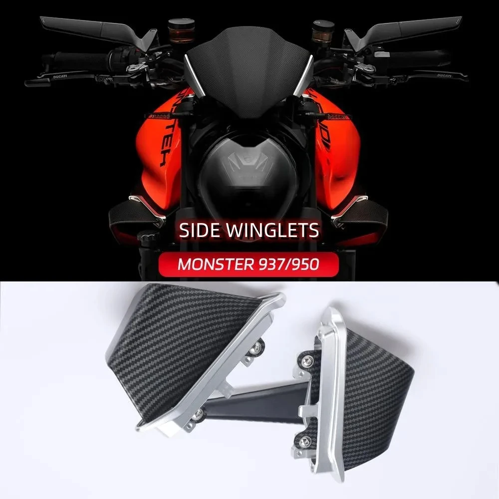 

For DUCATI Monster 937 SP Plus MONSTER 950 2021 2022 2023Motorcycle Monster937 Monster950 Spoiler Wing Aerodynamic Side Winglet