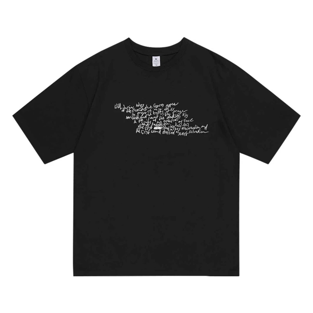 2026 Star Same T-shirt Letter PHOTO NAME Printe TShirt Kpop Stay in Shirt Pullovers Women Korean Style Summer Oversized Tshirt