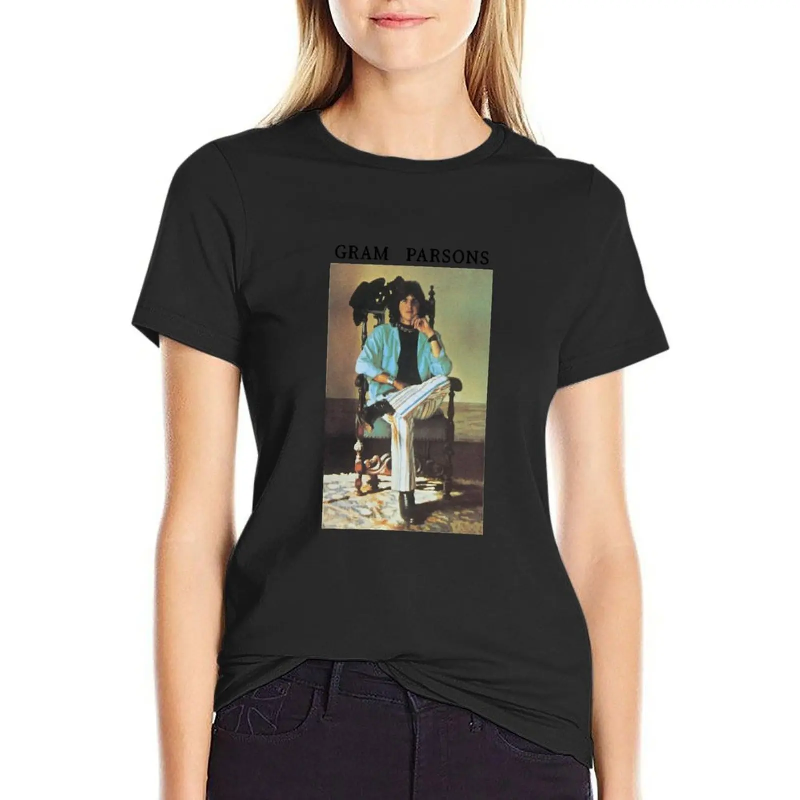 

Gram The Parsons Lemonheads Backyard Replica GP Design T-Shirt funny korean fashion lady clothes black t-shirts for Women