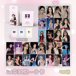 50Pcs/Set IU Idol Girl New Series HD Printd Lomo Cards High Quality Lee Ji Eun Laser Photocards Poster Fans Collection Gifts