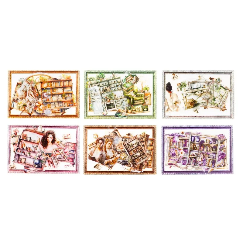 21Pcs Naklejki PET Projektant domu Życie Codzienny podręcznik Materiał Naklejki Materiały eksploatacyjne Tło do kształtowania krajobrazu Scrapbook wycięty 160 * 134mm