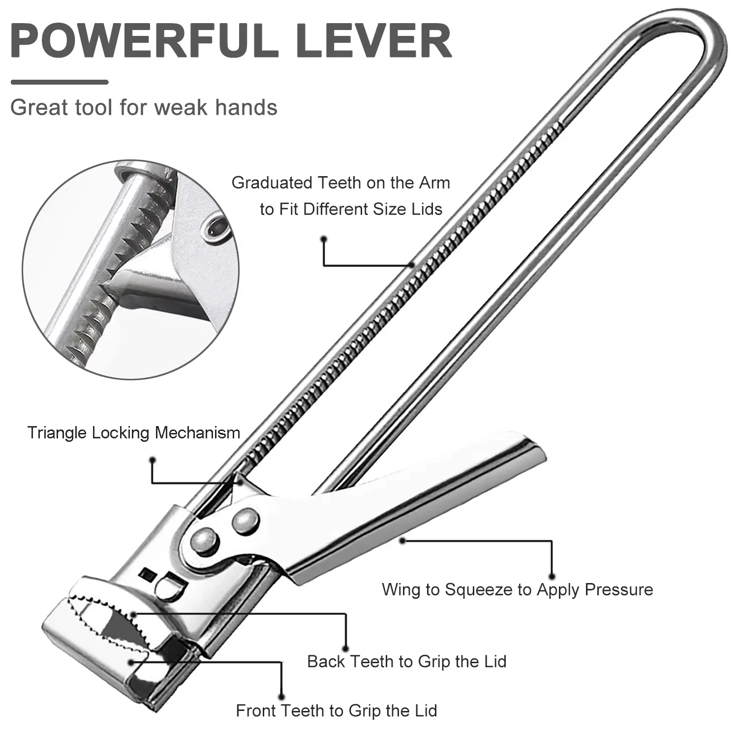 Can Opener Adjustable Stainless Steel Non-Slip Multifunction Manual Jar Bottle Bottle Lid Opener Gadget Home Gadgets Accessories image 4