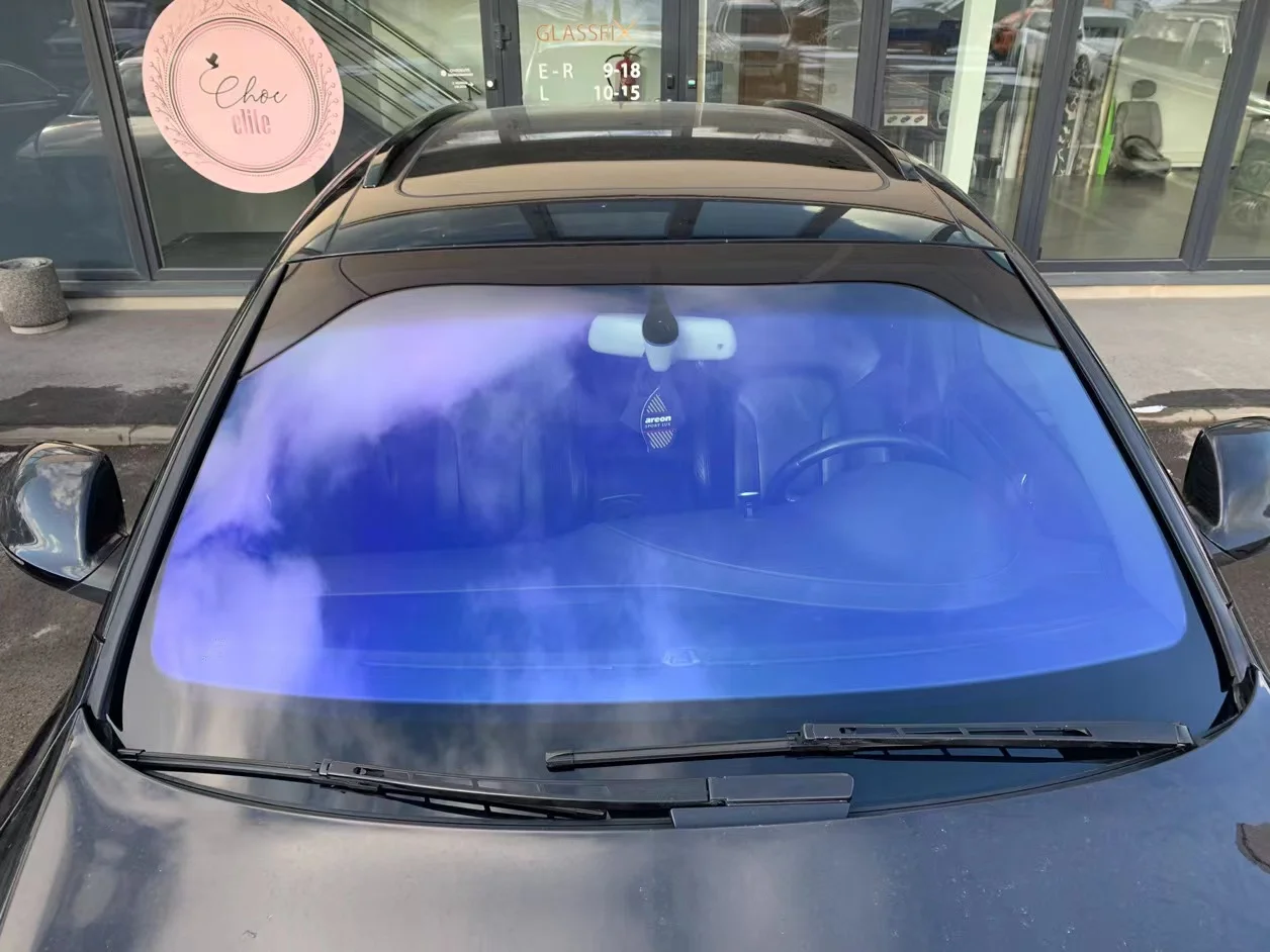 1mX5m 80% Chameleon Film Car Window Tint Blue Color Chanage Glass Sticker High Insulation Sun Solar Decorative Protective Foils