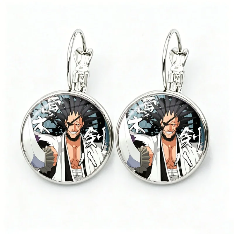 Bleach Glass Cabochon Kurosaki Ichigo Inoue Orihime Abarai Renji Grimmjow Jaegerjaques French Hook Earrings Jewelry Gifts