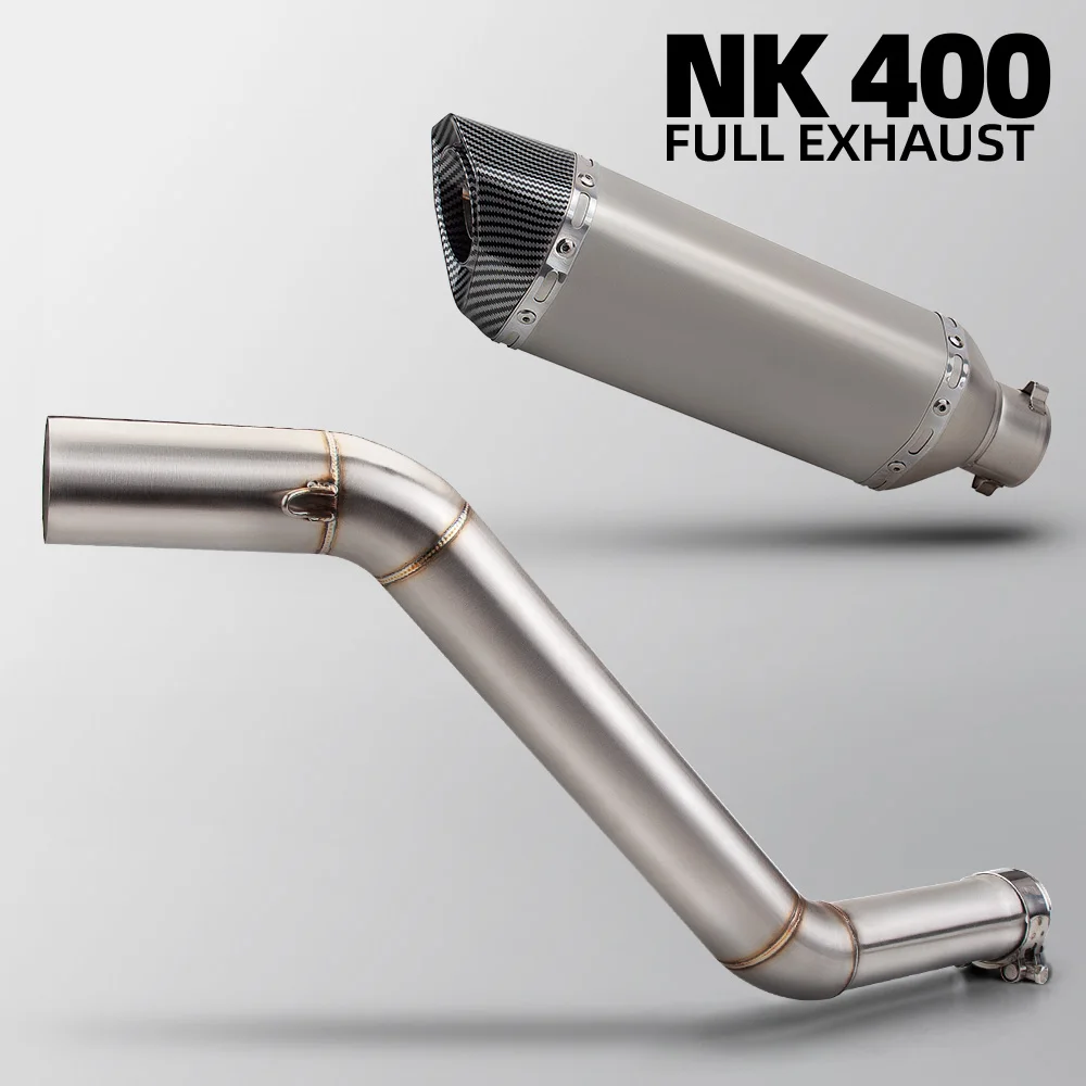 

NK650 Exhaust Muffler For CFMOTO NK400 400/650 NK Motorcycle Exhausts Slip on line Street Bike 370MM Tail Tube with DB Killer