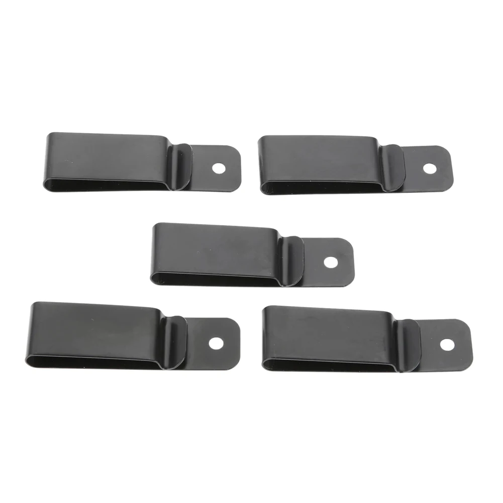 5pcs Spring Clips Sheath Belt Clip Metal Manganese Steel Spring Hook Buckle DIY Carrying Clip Power Tools Accessories