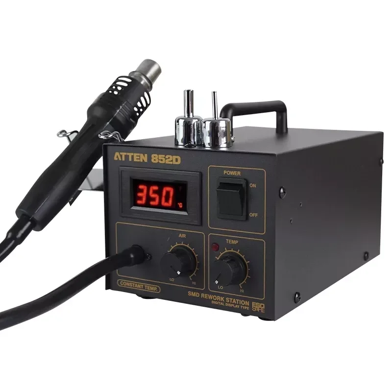 AT852D 550W 220V/110V Hot Air Rework Station Brushless Fan Hot air Gun Smd Rework Soldering Station