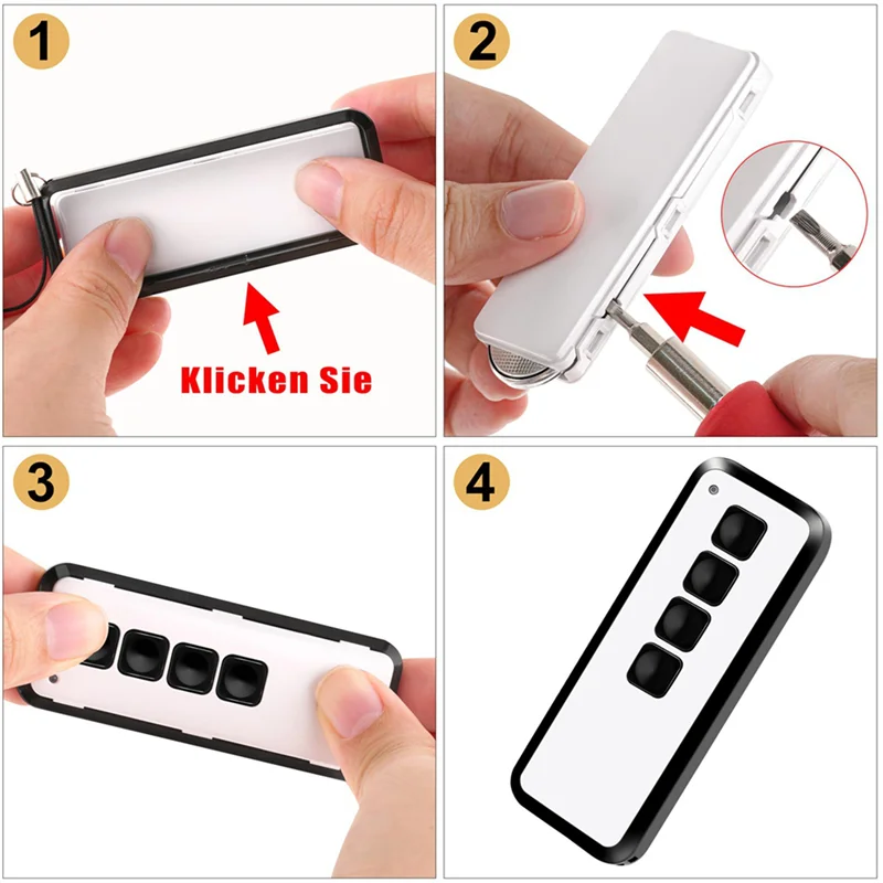 Pilot do bramy garażowej AT41 do Novoferm Novotron 524,522,504 MAX43-4,514 MIX43-4,433.92Mhz Tor, nadajnik ręczny 2 szt.