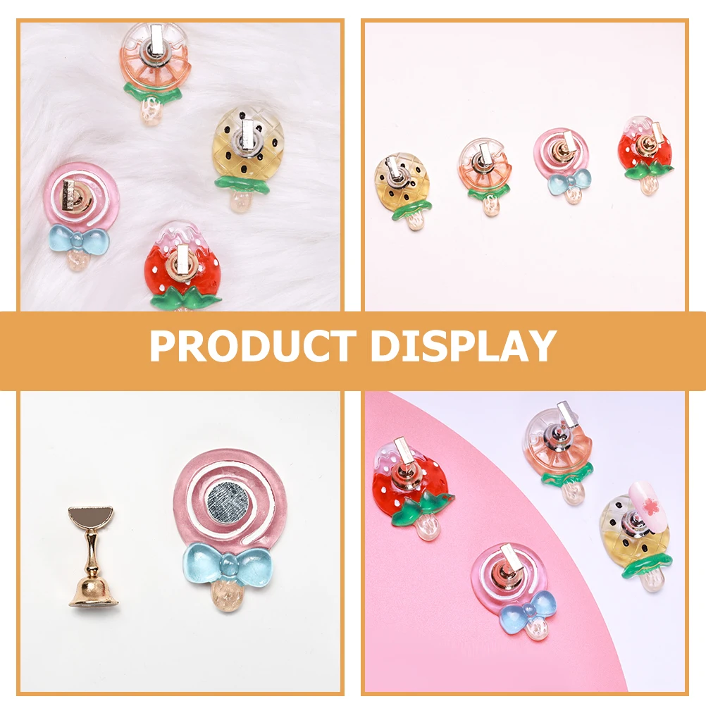 

4 Pcs Nails Manicure Practice Base Rest Stand Exercise Rack Stands Press on Polishers