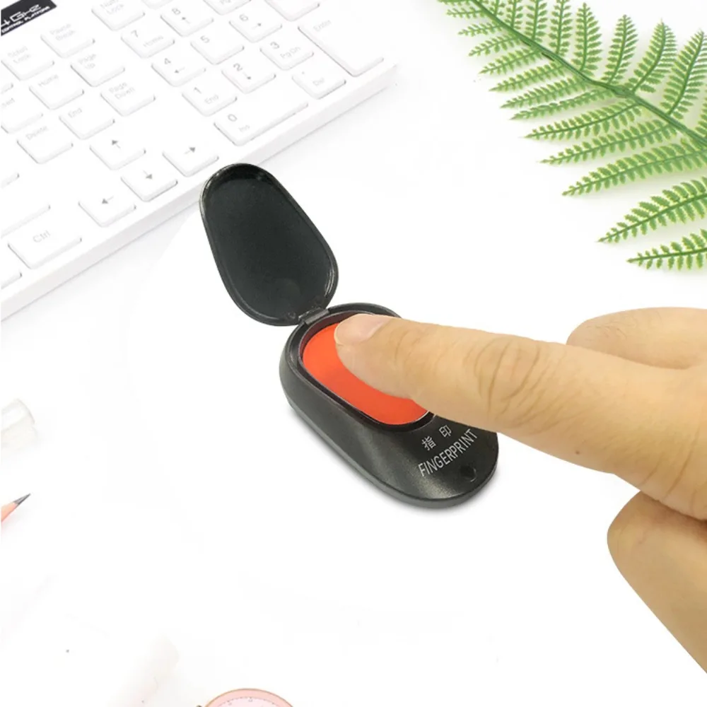 Clear Stamping Mini Fingerprint Ink Pad for Notary Quick-dry Pocket Finger Signature Inkpad Finger Printing DIY Crafts
