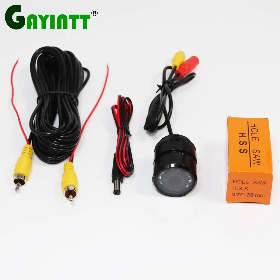 GAYINTT Newest 28MM  LED Car Rear View Camera Rearview Parking Camera Wide Angle Waterproof Universal Auto Reverse Backup Camera